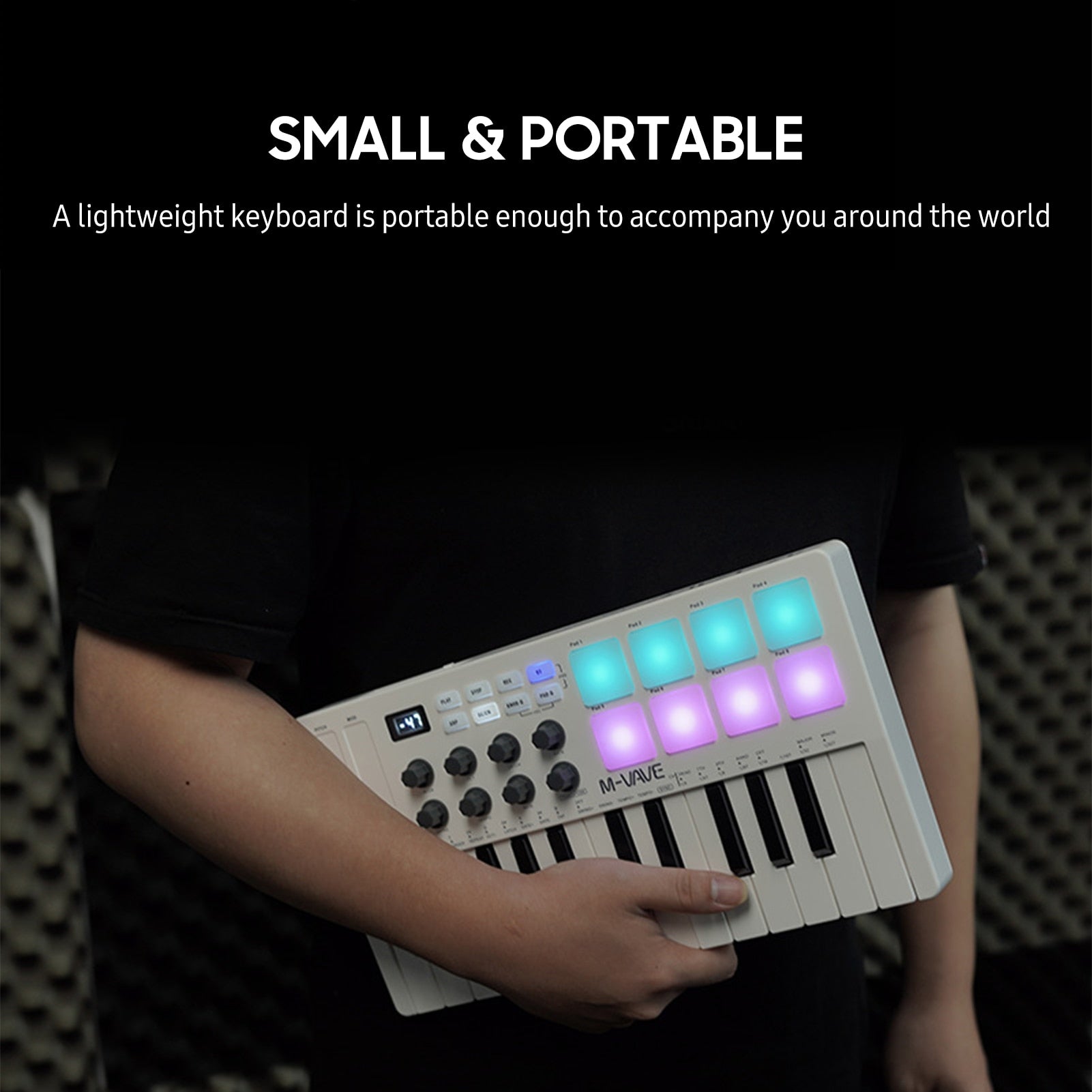 M-VAVE Controlador Teclado MIDI 25 Teclas