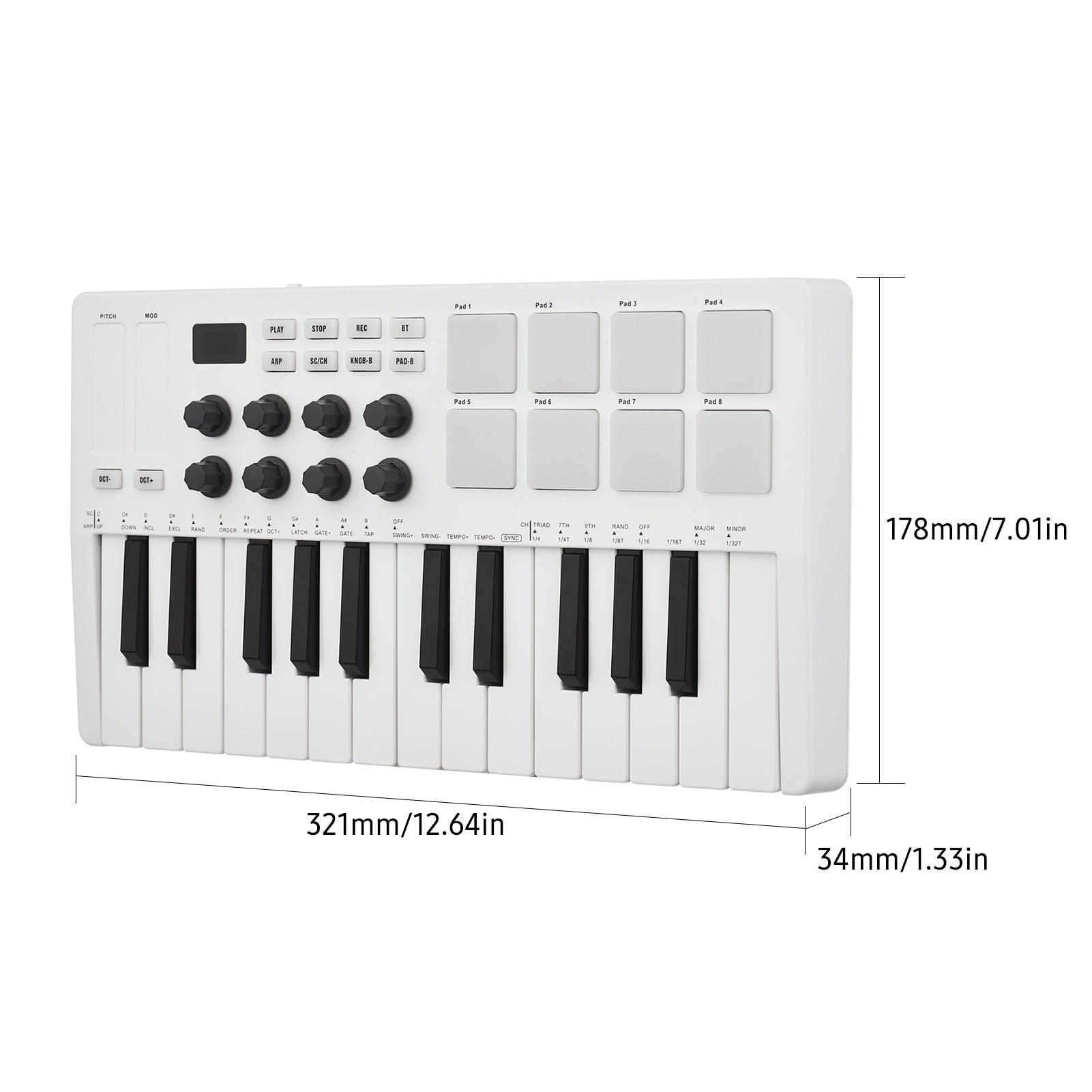 M-VAVE Controlador Teclado MIDI 25 Teclas